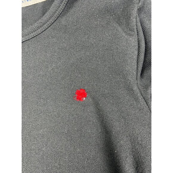 Lucky Brand Blouse Women's Small Black Red Geometric Stripe Long Sleeve Boho - Picture 3 of 7